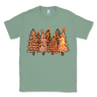 Sage melanin christmas trees with lights Classic Tee - FaDigitalArtStudio