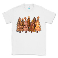 White melanin christmas trees with lights Classic Tee - FaDigitalArtStudio