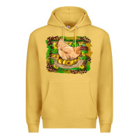 Antique Gold st patricks day farm chicken gold eggs leopard serape glitter Premium Hoodie - Artiststas