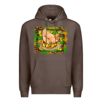 Coffee st patricks day farm chicken gold eggs leopard serape glitter Premium Hoodie - Artiststas