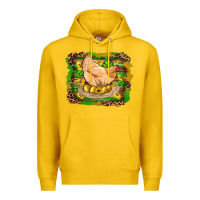 Lemon st patricks day farm chicken gold eggs leopard serape glitter Premium Hoodie - Artiststas
