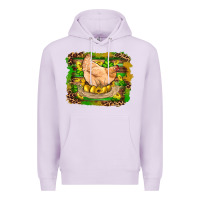 Lilac st patricks day farm chicken gold eggs leopard serape glitter Premium Hoodie - Artiststas
