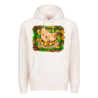 Pale Pink st patricks day farm chicken gold eggs leopard serape glitter Premium Hoodie - Artiststas