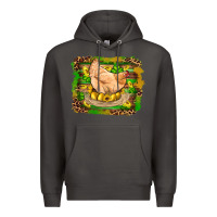 Smoke st patricks day farm chicken gold eggs leopard serape glitter Premium Hoodie - Artiststas
