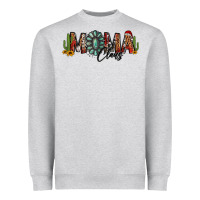 Heather Grey western christmas mama claus sunflowers and cactus Heavyweight Sweatshirt - Jasminsmagicworld