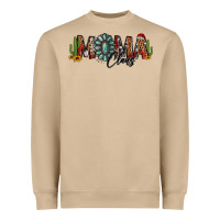 Mushroom western christmas mama claus sunflowers and cactus Heavyweight Sweatshirt - Jasminsmagicworld