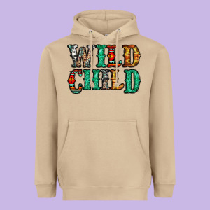 Western Wild Child Heavyweight Hoodie Designed By Jasminsmagicworld