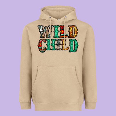 Western Wild Child Heavyweight Hoodie Designed By Jasminsmagicworld