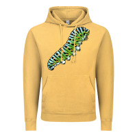 Vintage Mustard Papilio Machaon Caterpillar Vintage Hoodie - LillyAllenDesigns