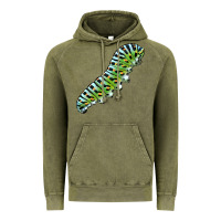 Vintage Olive Papilio Machaon Caterpillar Vintage Hoodie - LillyAllenDesigns