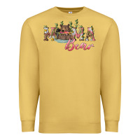 Antique Gold Mama bear with daisy Premium Sweatshirt - RanaPortraitStore