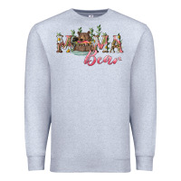 Heather Grey Mama bear with daisy Premium Sweatshirt - RanaPortraitStore