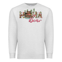 Oatmeal Heather Mama bear with daisy Premium Sweatshirt - RanaPortraitStore