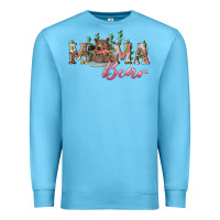 Ocean Blue Mama bear with daisy Premium Sweatshirt - RanaPortraitStore