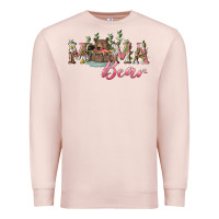 Pale Pink Mama bear with daisy Premium Sweatshirt - RanaPortraitStore