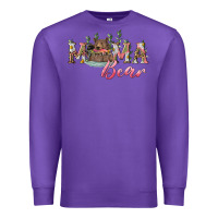 Purple Mama bear with daisy Premium Sweatshirt - RanaPortraitStore