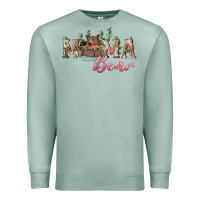 Seafoam Mama bear with daisy Premium Sweatshirt - RanaPortraitStore