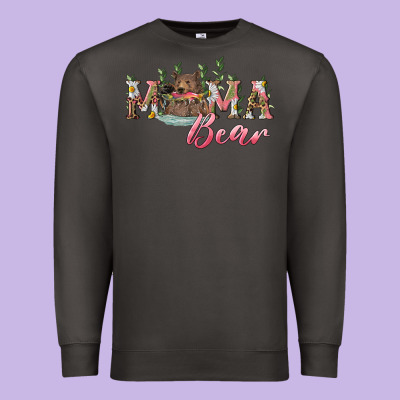 Mama Bear With Daisy Premium Sweatshirt Designed By Ranaportraitstore