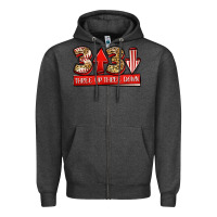Charcoal Heather three up three down baseball Zipper Hoodie - Jasminsmagicworld