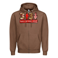 Chestnut three up three down baseball Zipper Hoodie - Jasminsmagicworld