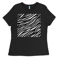 Black Zebra Seamless Pattern, Ladies Tee - BundleAndBundleShop
