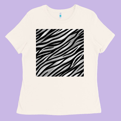 Zebra Seamless Pattern, Ladies Tee Designed By Bundleandbundleshop