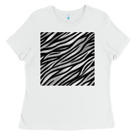 White Zebra Seamless Pattern, Ladies Tee - BundleAndBundleShop