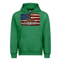 Emerald God Bless America Distressed Flag Urban Hoodie - Jasminsmagicworld