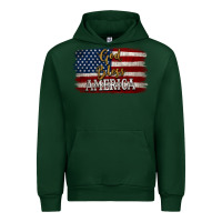 Forest Green God Bless America Distressed Flag Urban Hoodie - Jasminsmagicworld