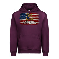 Mauve Wine God Bless America Distressed Flag Urban Hoodie - Jasminsmagicworld