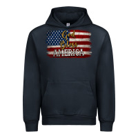 Navy God Bless America Distressed Flag Urban Hoodie - Jasminsmagicworld