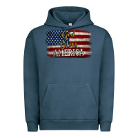 Pigment Midnight Navy God Bless America Distressed Flag Urban Hoodie - Jasminsmagicworld