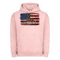 Pigment Salmon God Bless America Distressed Flag Urban Hoodie - Jasminsmagicworld