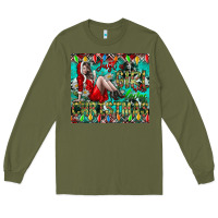 Army Green Just A Girl Who Loves Christmas Long Sleeve Tee - CowhideDigitalArt