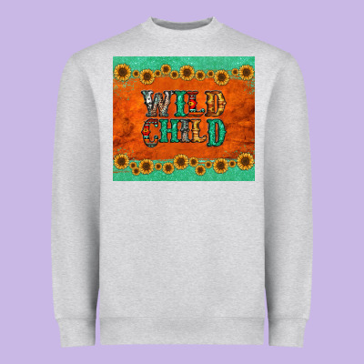 Western Wild Child Heavyweight Sweatshirt Designed By Jasminsmagicworld