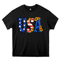 Black usa western font Heavy Core Tee - Jasminsmagicworld
