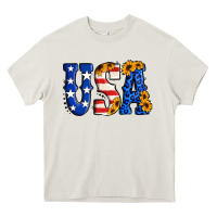 Cream usa western font Heavy Core Tee - Jasminsmagicworld