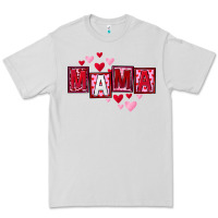Dove Grey Mother's Day mama hearts Premium Tee - FaDigitalArtStudio
