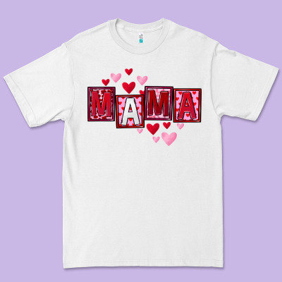 Mother's Day Mama Hearts Premium Tee Designed By Fadigitalartstudio