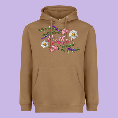Floral Daisy Mother Heavyweight Hoodie Designed By Ranaportraitstore