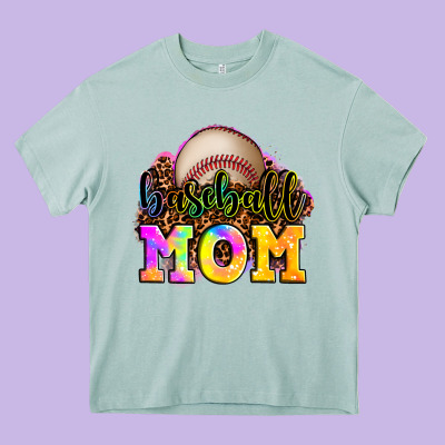 Baseball Mom Heavy Core Tee Designed By Oliviacreatesart