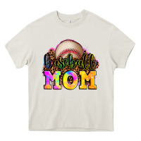 Cream baseball mom Heavy Core Tee - OliviaCreatesArt