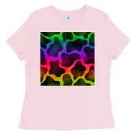 Bubblegum Pink colorful cow seamless pattern Ladies Tee - BundleAndBundleShop