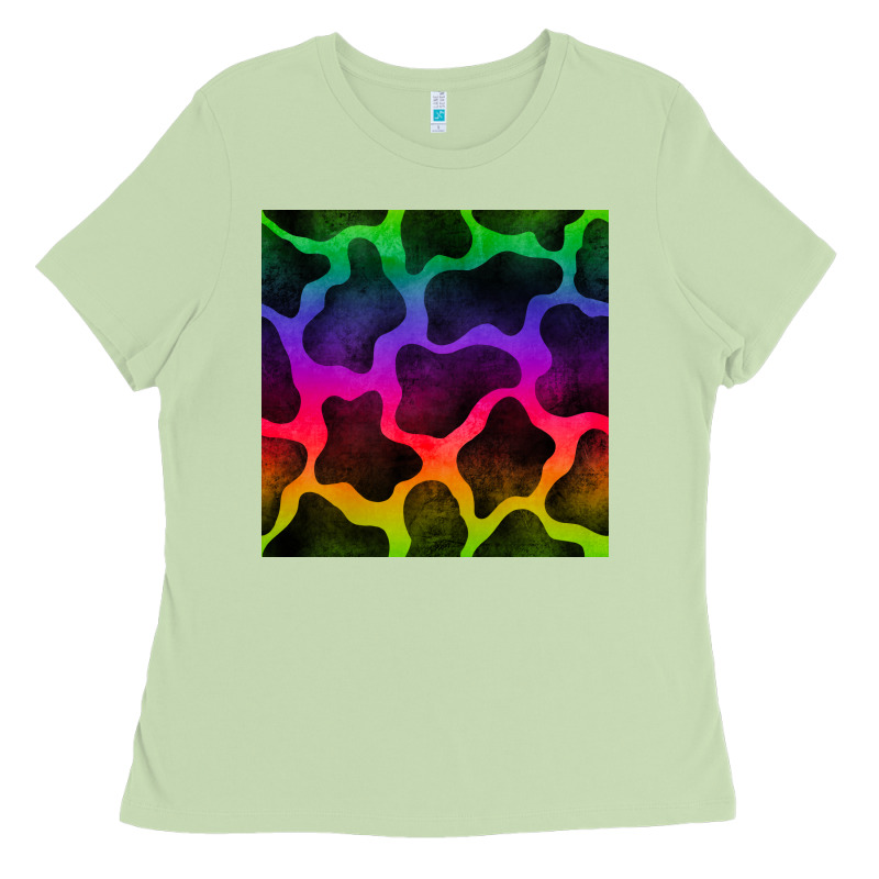 Colorful Cow Seamless Pattern Ladies Tee by BundleAndBundleShop | Teevron