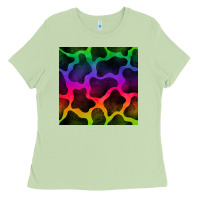 Matcha colorful cow seamless pattern Ladies Tee - BundleAndBundleShop