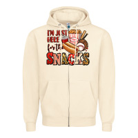 Sandshell i'm just here for the snacks baseball Zipper Hoodie - Jasminsmagicworld