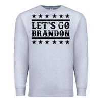 Heather Grey let's go brandon black Premium Sweatshirt - Jasminsmagicworld