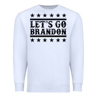 White let's go brandon black Premium Sweatshirt - Jasminsmagicworld