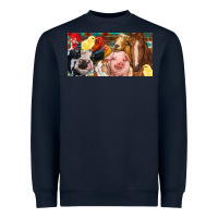 Navy Farm animals with aztec Heavyweight Sweatshirt - RanaPortraitStore