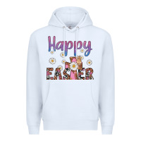 White happy easter cross Premium Hoodie - Artiststas